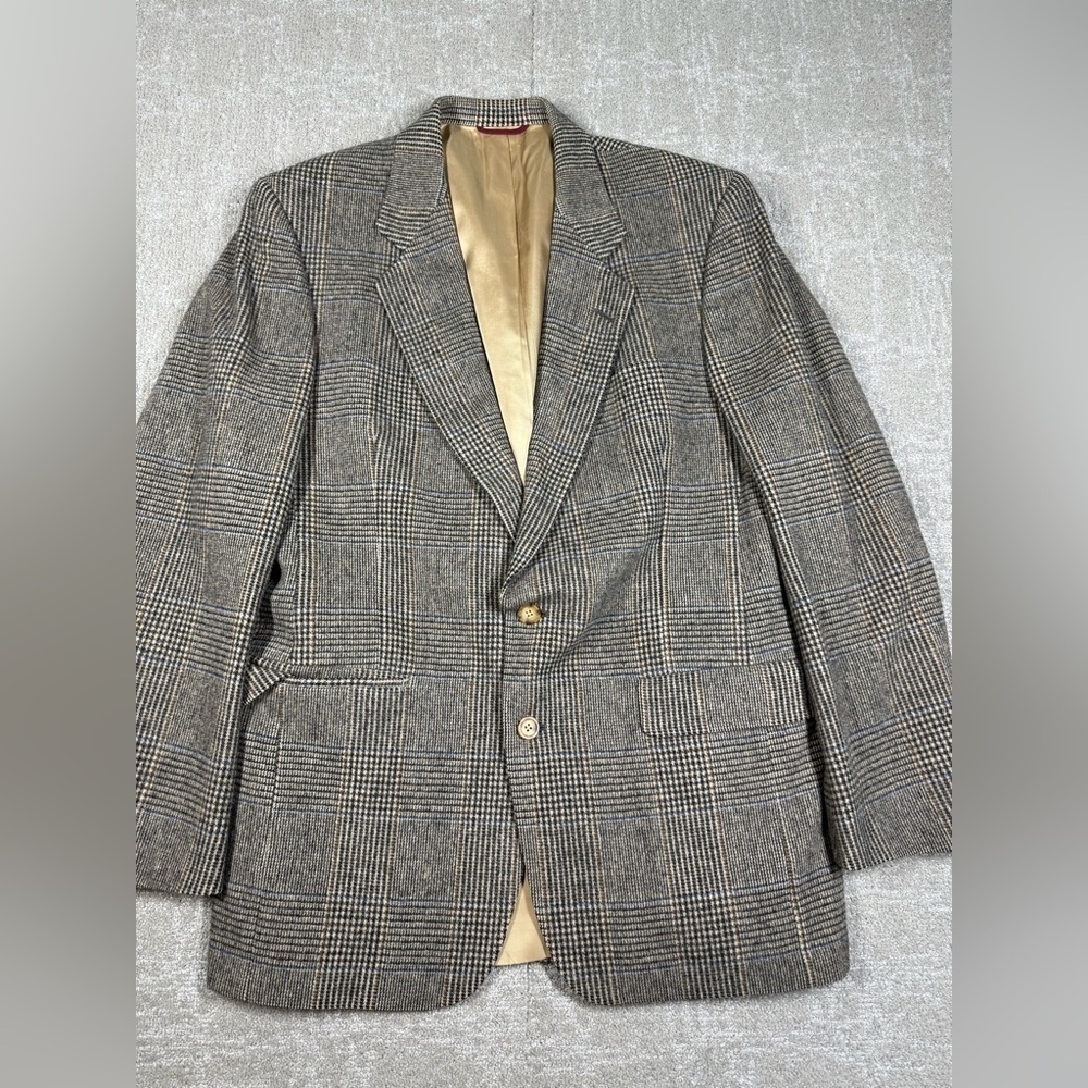 Vintage Hart Schaffner & Marx Jacobsons Tweed Blazer Jacket Men Wool Sz 41L